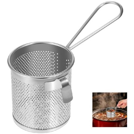 Enkeltpakke - Filter i rustfrit stål - Med håndtag - Nudelsi