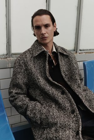 NN07 Franco 8439 Coat male Brown Wool Blend