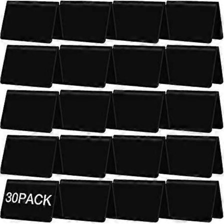 Tavleetiketter for mat - 30 pakning mini bordtelt skilt (4 x 2,9 tommer)