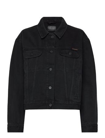 Nudie Jeans Berit Denim Jacket Asphalt Black Svart