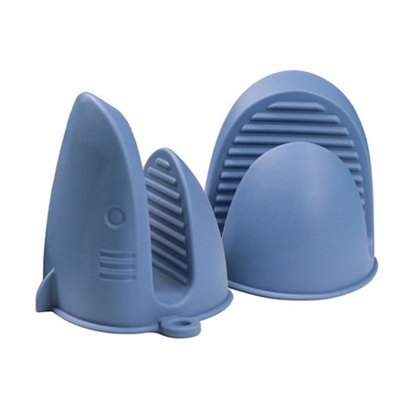 Silikone grydelapper er varmebestandige; silikone grydelapper bruges til køkkenets airfryere; mini gummi grydelapper (blå).