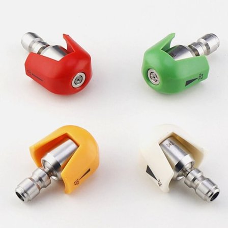 Multi-graders rengøringsdyse spray tips, 360 graders 1/4 forbindelse, spray kits til , pakke med 4