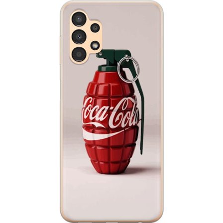 Kompatibelt Mobildeksel til Samsung Samsung Galaxy A13 Kunstnerisk illustrasjon av Coca Cola granateple i rødt og grønt, pop art inspirert motiv med