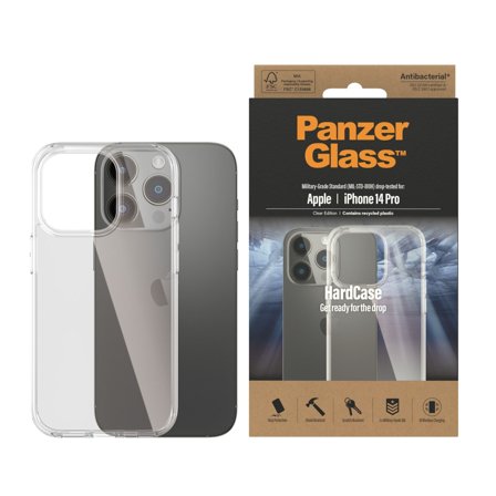 Panzer iPhone 14 Pro | Clear HardCase PanzerGlass - High quality tempered glass screen protector