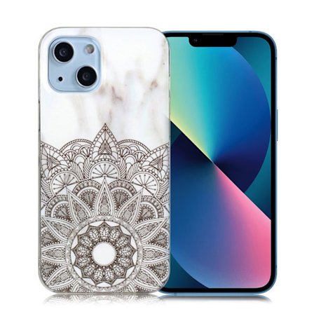 Marmormotiv iPhone 13 Mini skal - Mandala Blomma