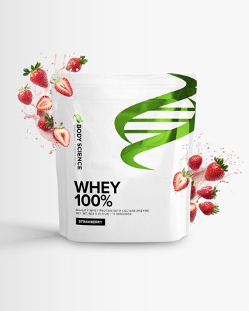 Body Science Whey 100% - 400 g 400 g Strawberry