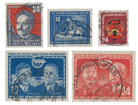 DDR 1951 - MICHEL 293-297 - Stemplet