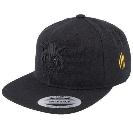 Kiddo Cap - Svart snapback Keps - Kids 3d Black/Yellow Wolf Black Snapback @ Hatstore