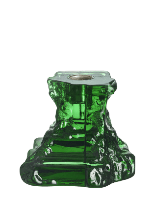 Kosta Boda Ljusstake Rocky Baroque Dekoration Grön H: 9.5cm