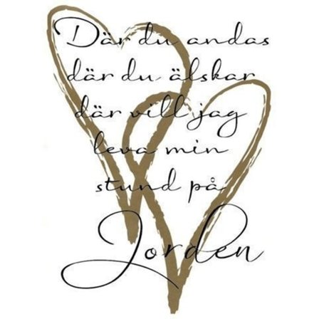 Väggord - Där du andas...