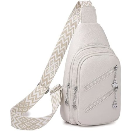 Sling Bag naisille, Crossbody vyölaukut PU-nahkainen Crossbody laukku Rintalaukku Useita lokeroita Vyölaukku lompakko säädettävällä hihnalla 30cm