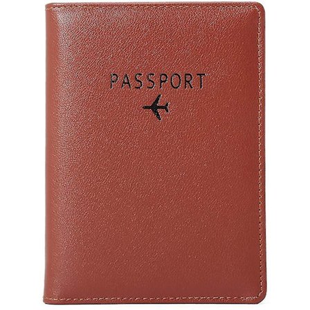 Pas etui i læder med RFID-beskyttelse, rejseetui til pas, pasmappe, pas