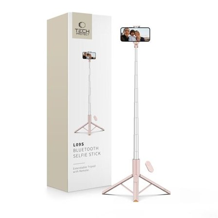 Selfie Stick Tech-Protect L09S med stativ - Pink