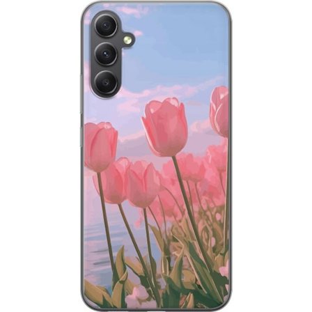 Mobilskal till Samsung Galaxy A35 med Rosa Tulpaner