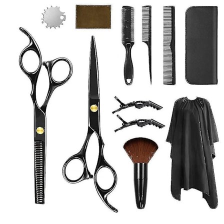 Professionelt Hårklippesaks Sæt, Hårklippeskjorte, Hår S