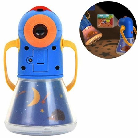 Berättelse Projektion Fackla med Nattljus, Barn Sova Berättelser Ficklampa Ljus Upp Leksak Djur Bildspel Leksak Present för Småbarn Pojkar Flicka