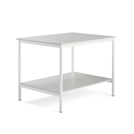 Worktable, 1200x900x900 mm, light grey, white