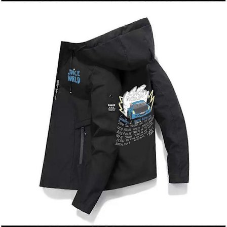 Hættetrøje med mandlig og kvindelig rapper Juice Wrld, forår og efterår