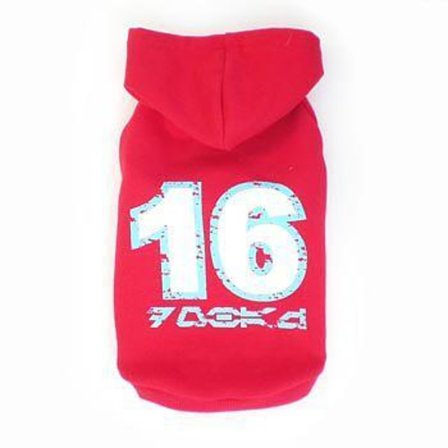 Hundtröja Hooded T-shirt Röd Hundkläder XL