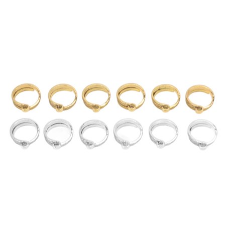 12 st Sticknings Virkad Loop Ring Legering Justerbar Garn Guide Fingerhållare Virkring