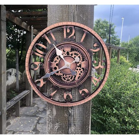 Stor retro hageklokke - værbestandig - badeklokke - vintage