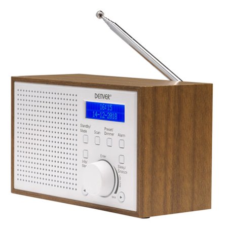 FM/DAB+ Radio Træ/Hvid