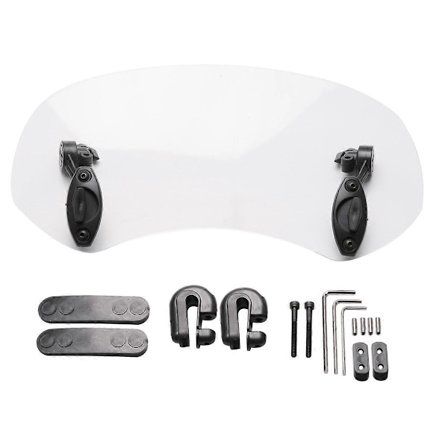 Universell Motorcykel Justerbar Vindruta Förlängning Vindskydd Spoiler Luftavvisare 28.5x12x21cm