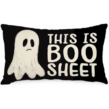 2025 Seneste Model Halloween Pudebetræk 30x50 cm Spøgelse Sjov Halloween Ordsprog Dekoration Ferie Bondegård Pudebetræk Indretning til Hjemmet S