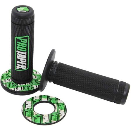 Dirt Pit Bike Grips Gummi Pro Taper Full Diamond Mønster Passer 7/8' Standard Styre (Grønn)