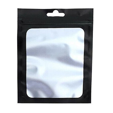 100X Matta Glänsande Zip Lock Förslutningsbara Påsar Aluminiumfolie Återförslutningsbar Förpackningspåse
