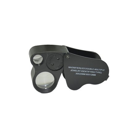 (1 KPL) 30X 60X Valoisa Jalokivikauppias Luuppi Suurennuslasi, Taitettava Korut Suurennuslasi Kirkas LED-Valo Jalokiville, Koruille,