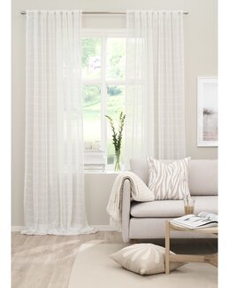 Yhdistelmänauhaverho Tilly yksivärinen 2 kpl Off-white