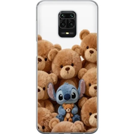Kompatibel Mobilcover til Xiaomi Xiaomi Redmi Note 9S Sød og sikker illustration med Stitch omgivet af bamser, der skaber en varm og legende følelse