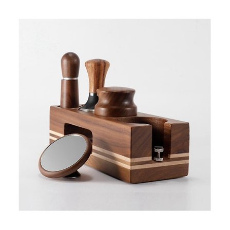 Kaffe Tamper Holder Træ Fyldning Støtte Base Espresso Tampering Måtte Station Stativ Til Barista Cof