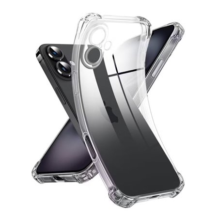 iPhone 16 Transparent Skal Extra Stöttåligt Extra Kameraskydd