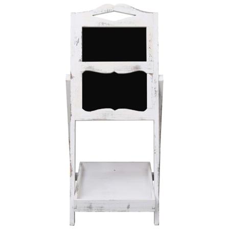 Vidaxl Svarta Tavlan Med Stativ Vit 33x39x75 Cm Trä Vit