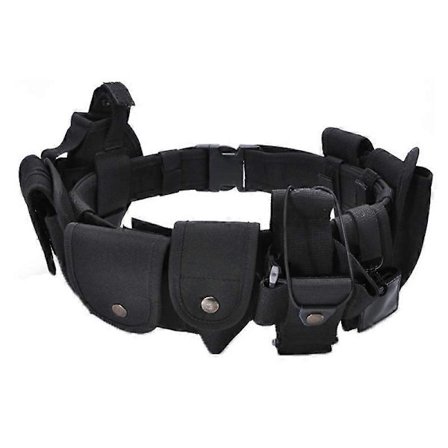 Utendørs Taktisk Belte Lovhåndhevelse Modulært Utstyr Sikkerhetsverktøybelte 1 Stykke Svart