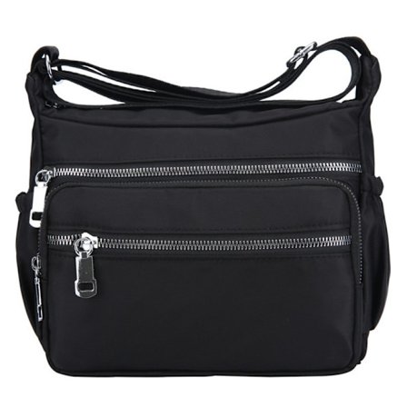 Dame skuldertaske, vandtæt nylon skuldertaske multi-Po
