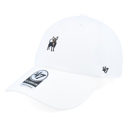 47 Brand - White unconstructed Czapka Z Daszkiem - Dog-base Runner Icon 47 Clean Up White Dad Cap @ Hatstore