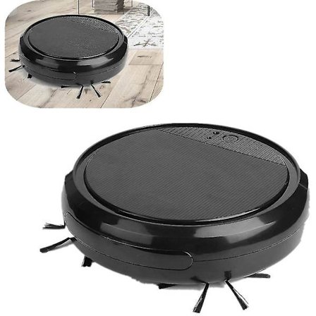 Smart sopmaskin, multifunktionell smart ultraviolett ljus sopmaskin dammsugare set för husdjurshår, matta och golv svart