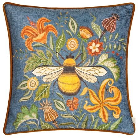 Evans Lichfield Hawthorn Chenille Kuddeöverdrag med Bi 43cm x 43cm