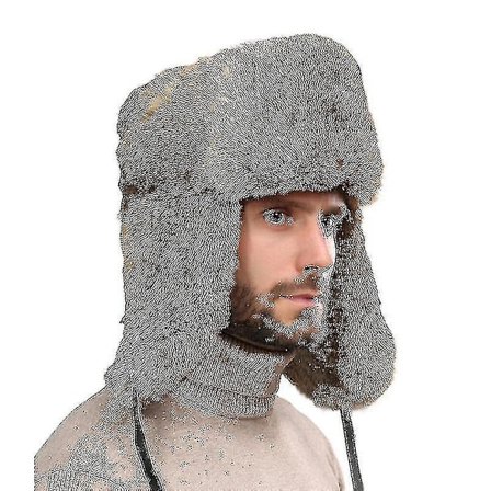 Mannen Ekte Kanin Pelslue Hodeplagg Russisk Vinterlue Trapper Bomberlue Med / Øreklaffer Julegave Til Menn