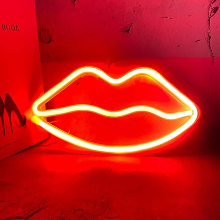 SBSG Läpp Neonljusskyltar Led Neon Vägglampa Batteri eller USB-driven Lampa Lys upp för Hemmet, Barnrum, Bar, Festlig Fest, Bröllopsdekoration Barn