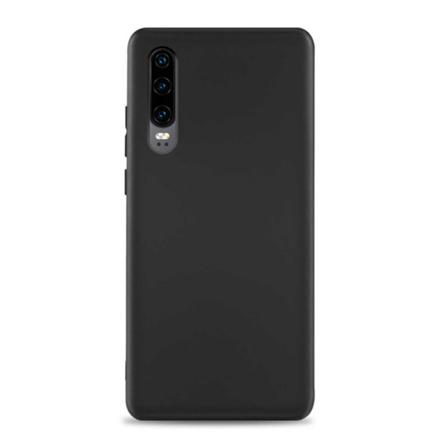 Ohut musta huawei p30 shell coulble shell 1 mm tpu musta