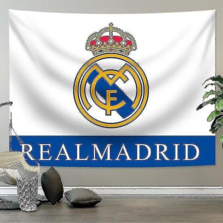 Stor Real Madrid UEFA Champions League Baggrundsdug Dekorativ Vægsport Hold Baggrundsdug