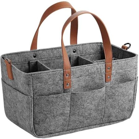 Baby bleie Organizer Basket Tote Bag DARK GREY M