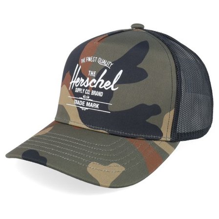 Herschel - Camo trucker Keps - Whaler Tall Mesh Cap Woodland Camo A-Frame Trucker @ Hatstore