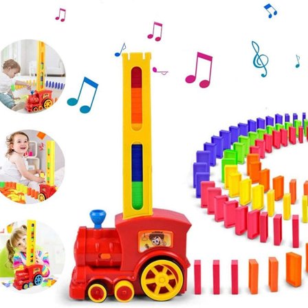 Domino Tog Sæt, Elektrisk Domino Rally Tog med Lys og Lyde, KLB