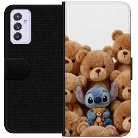 Kompatibelt Lommeboketui til Samsung Samsung Galaxy A82 5G Søt og trygg illustrasjon med Stitch omgitt av teddybjørner som skaper en varm og leken s