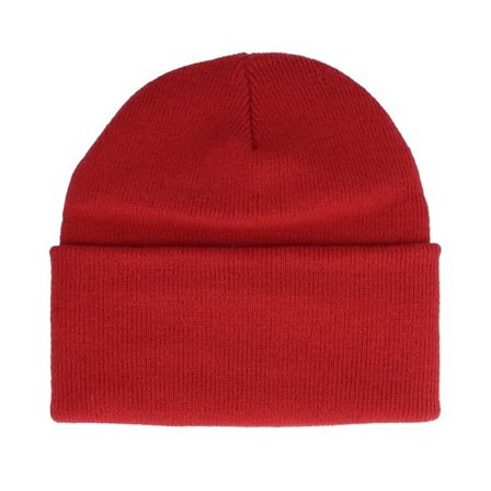 Yupoong - Röd cuff Beanie - Heavyweight Red Beanie @ Hatstore